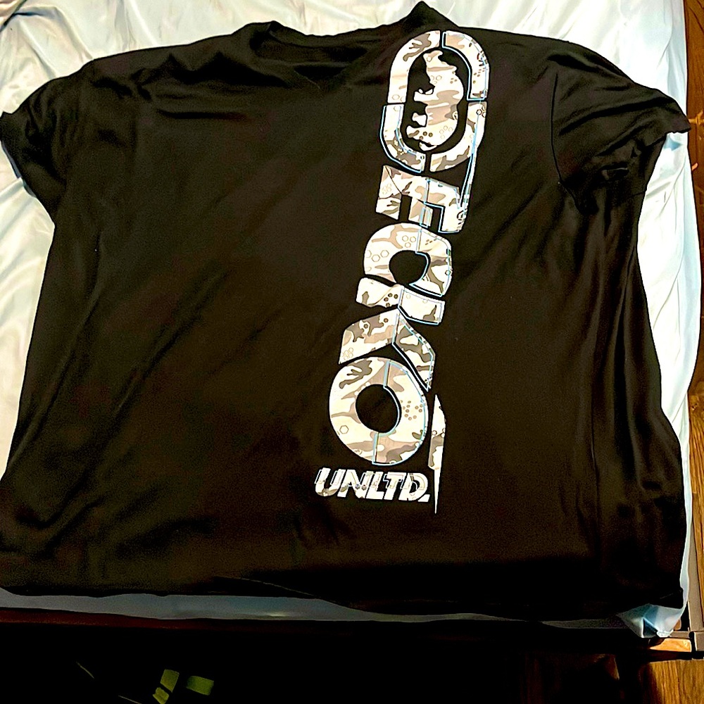 Black and blue echo shirt